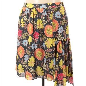 Eloquii 70s Floral Print Skirt